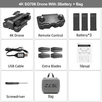 Drone 4K HD Dual Camera 50X Times Zoom WIFI FPV Foldable